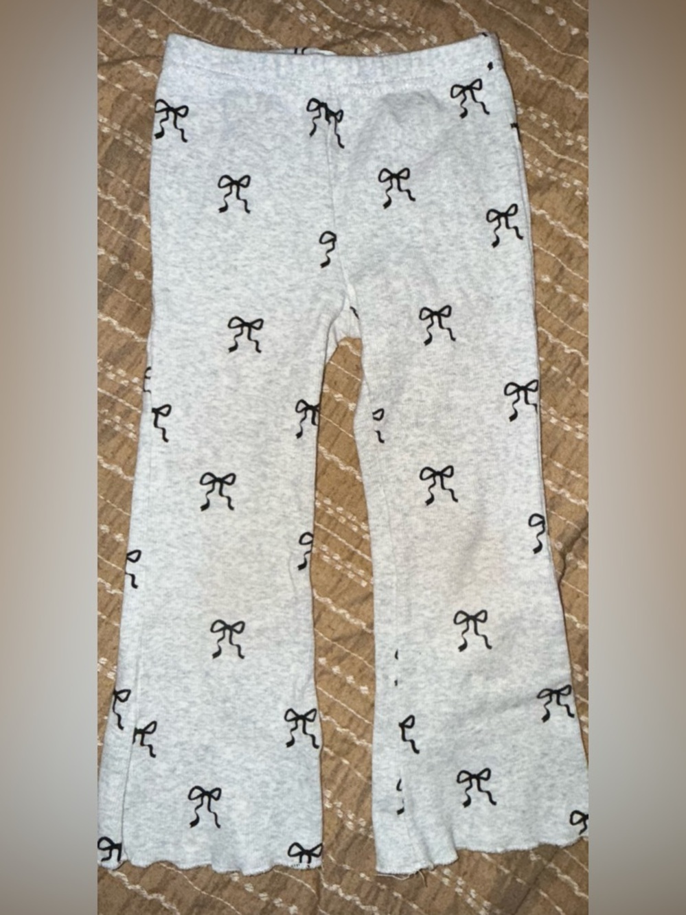 Girls Bow Pattern Pants